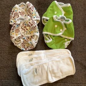 Thirsties Reusable Diaper Covers and Hemp Inserts Lot